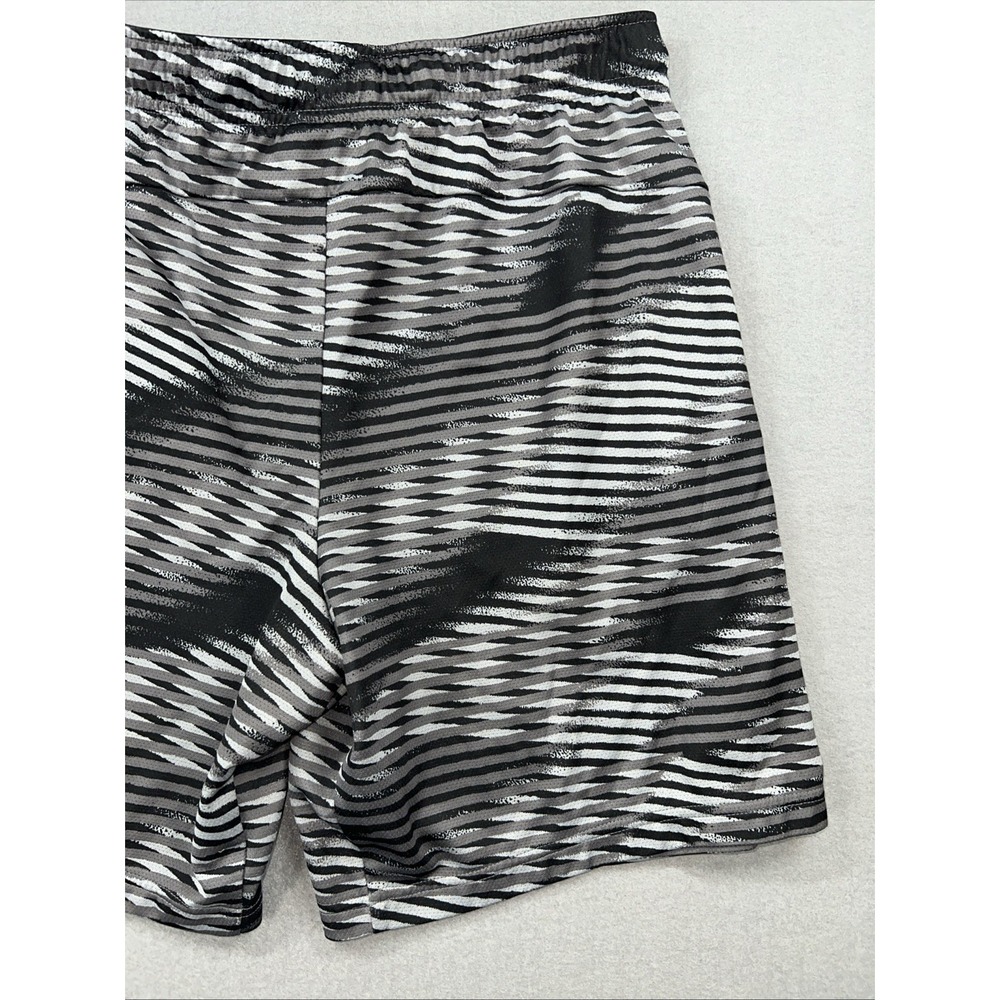 Nike Dri-FIT Men's Shorts Large  Black White Striped Swoosh Athletic - Picture 7 of 7